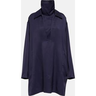 Jil Sander High-neck satin minidress - blue - XS