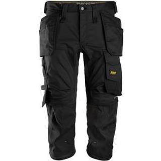 Snickers 6142 allroundwork, stretch piratbukser med hylsterlommer sort 84