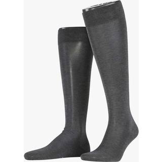 Falke Herren Kniestrümpfe grau Baumwolle & Mix unifarben