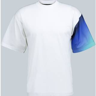 Prada contrast-sleeve T-shirt - white - EU 48