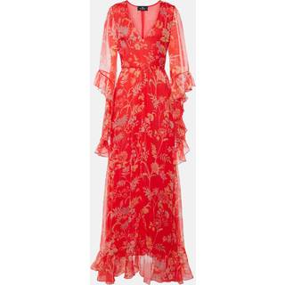 Etro Floral silk gown - red - XS