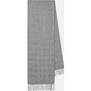 Brunello Cucinelli Prince of Wales check silk and wool-blend scarf - grey - One Size