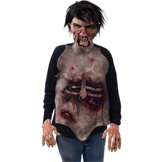 Blutiger Zombie Oberkörper mit Rippenfraktur