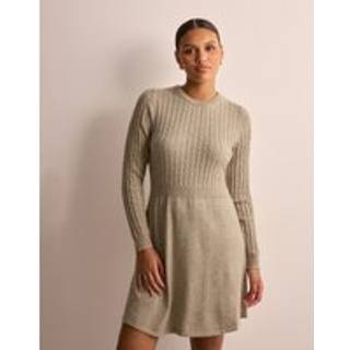 Only - Beige - Onlfia Ls Cable Dress Knt Noos - X-Small