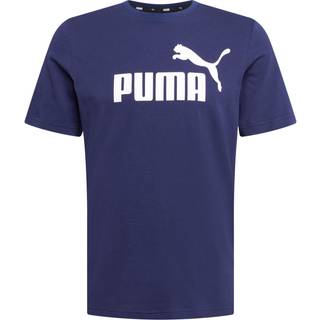 PUMA Herren T-Shirt blau Baumwolle & Mix unifarben