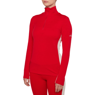 We Norwegians Women's Voss 1/4-Zip Merino sweatere Damer størrelse M farve rød