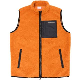 Knowledge Cotton Apparel Men's Teddy Fleece Vest Desert Sun, M