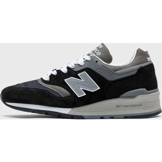 New Balance Unisex Made in USA 997 Core i Sort Suede/Mesh, Størrelse 39.5