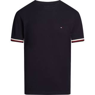 Global Stripe Cuff Pique T-shirt, Desert Sky, S