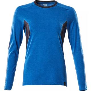 MASCOT ACCELERATE T-shirt, langærmet, azurblå/mørk marine - S