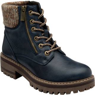 Lotus Lotus Blue Zip-Up Ankle Boots