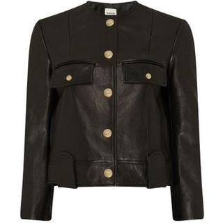 Khaite Laybin cropped leather jacket - black - XXS