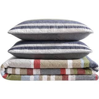 Eddie Bauer - Queen Quilt Set Cotton Reversible Bedding With Matching Shams Lightv?gts boligindretning til alle s?soner (Salmon Ladder Multi Quee