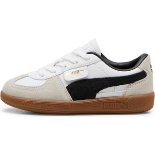 PUMA Palermo Sneakers Kids, Shoes, White/Vapor Gray/Gum, 34.5