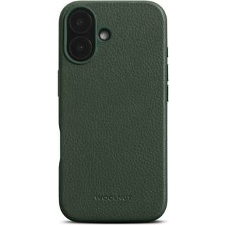 iPhone 16 WOOLNUT Ægte Læder Bagside Cover - MagSafe Kompatibel - Grøn
