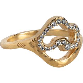 Enamel Vera Ring 18 kt. Forgyldt Sølv R76G-54 - Dame - 925 Sterling Silver