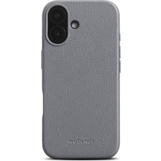WOOLNUT iPhone 16 Ægte Læder Cover - MagSafe Kompatibel - Grå