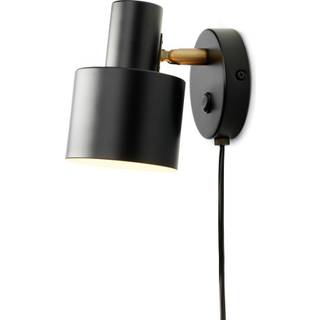 Halo Design Vogue væglampe, E27, H16 cm, sort/messing