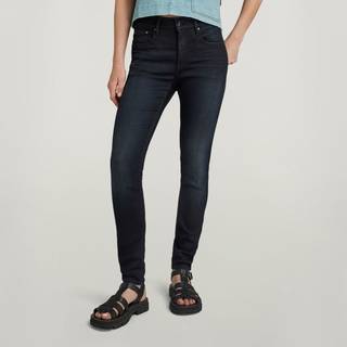 3301 High Waist Skinny Jeans - Dark blue - Women