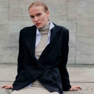 Vila - Viadria Tie Detail Blazer - Blazer jakker til damer - Black - 40