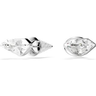 Lucent Ohrstecker, Pavé, Spike, Weiß, Rhodiniert