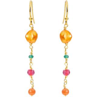 Susanne Friis Bjørner Øreringe - SFB - Farverige ørebøjler i forgyldt sølv - 5669-2-581