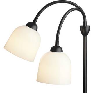 Halo Design Glow gulvlampe, 2 arme, 2 x E14, H130 cm, sort/opal