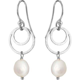 Susanne Friis Bjørner Øreringe - SFB - Sølv ørehængere med ferskvandsperle - 4007-1-900