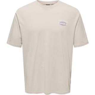 ONLY & SONS T-Shirt i Silver Lining med print til herre