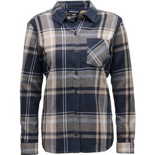 Black Diamond Women's Project Flannel Shirt Charcoal-Moonstone Plaid, S
