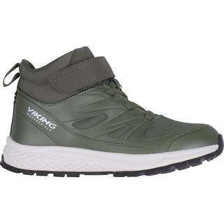 Viking Kid's Equip Mid WP 1V Sneaker Børn størrelse 35 farve olivengrøn