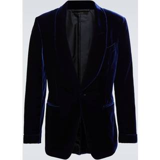 Tom Ford Shelton velvet blazer - blue - EU 54