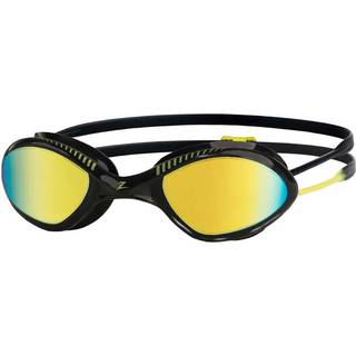 Zoggs Tiger Titanium Mirrored Goggle Black/Yellow/Mirror Lime, Regular