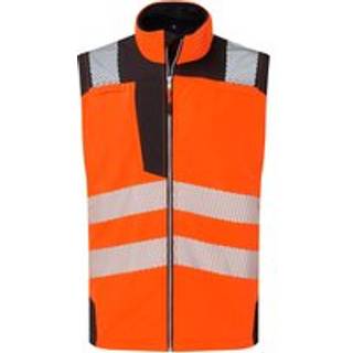 Hi-vis softshell vest (3L) - Orange/Sort (Størrelse: XL)