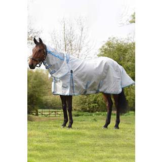 Weatherbeeta - Fluedækken, Comfitec Hexi Shield, Combo Neck - 6.5 / Silver/Teal Blue
