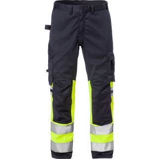 Fristads 129518 Flamestat Hi Vis stretch bukser kl.1 2162 / Arbejdsbukser Hi-Vis gul/Marine C52