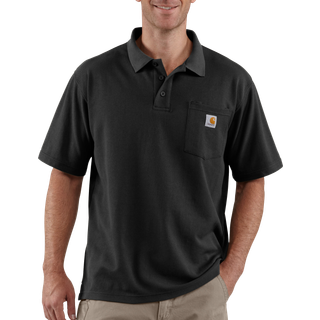 Carhartt Men's Loose Fit Midweight Short-Sleeve Pocket Polo  Black, XL
