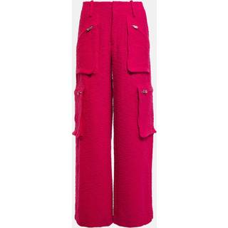 Amiri High-rise wide-leg bouclÃ© cargo pants - pink - XXXS