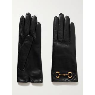 Gucci Horsebit leather gloves - black - S