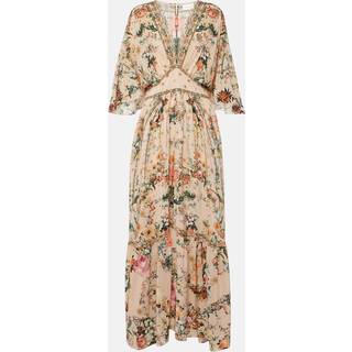 Camilla Floral embellished silk maxi dress - beige - XS