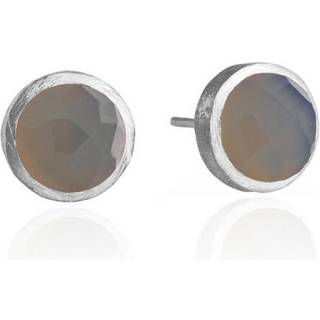 Susanne Friis Bjørner Øreringe - SFB - Sølv ørestikker med grå agat - 4034-1-103