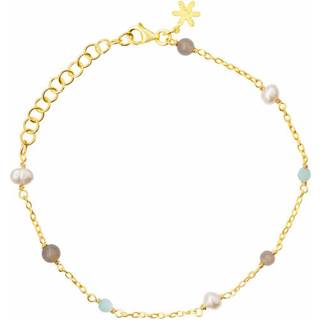 Susanne Friis Bjørner Armbånd - SFB - Forgyldt sølv armbånd med perler og sten - 1882-2-20-578