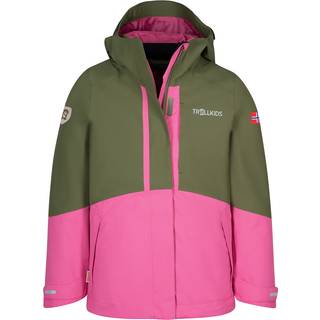 Trollkids Girl's Skanden 3in1 Jacket 3 i 1-jakke Børn størrelse 92 farve pink/olivengrøn