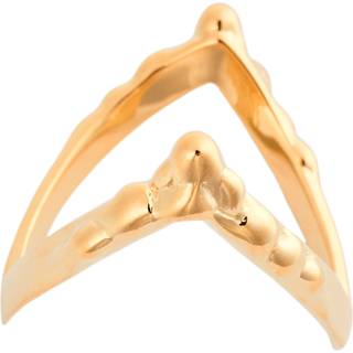 Jane Kønig Drippy V-Ring Ring 18 kt. Forgyldt Sølv DVR-AW22-G_54 - Dame - 925 Sterling Silver