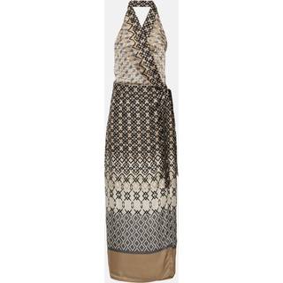 Brunello Cucinelli Printed halterneck silk maxi dress - multicoloured - XXS