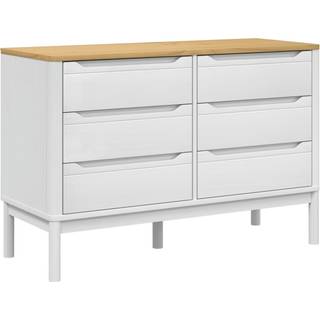 Kommode Floro Massivt Fyrretræ - Hvid