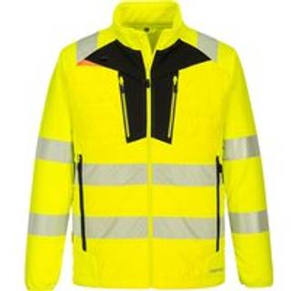 X4 Hi-Vis Hybrid Baffle jakke -Gul/Sort (Størrelse: S)
