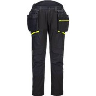 DX4 softshell bukser med aftagelige hængelommer - Sort (Størrelse: 48)