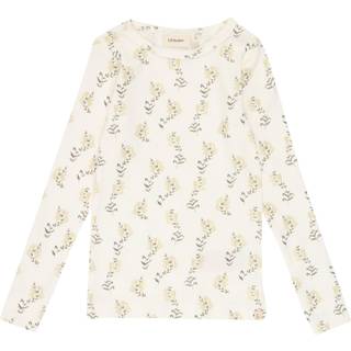 Lil Atelier Coconut Milk Yellow Blomstret Top