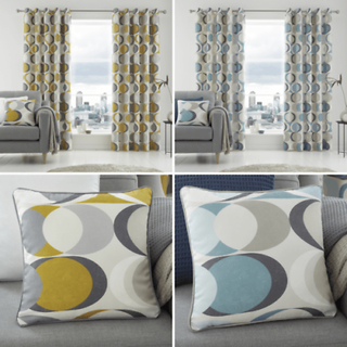 Fusion Fusion Duck Egg Sander Pair of Eyelet Curtains